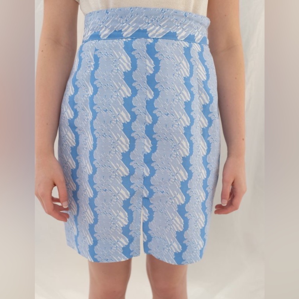 Beklina Mia skirt in hydrangea ribbon print sz S/M